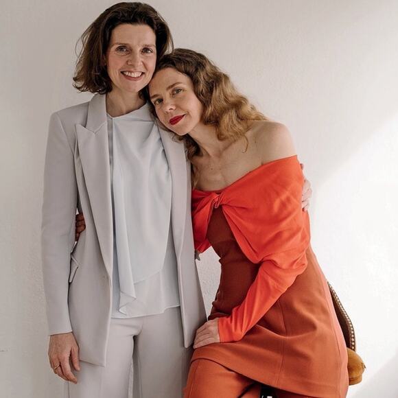 $725 BIANCA SPENDER RUNWAY Brick Red Crepe Dress – Size 2 Small - Picture 6 of 15